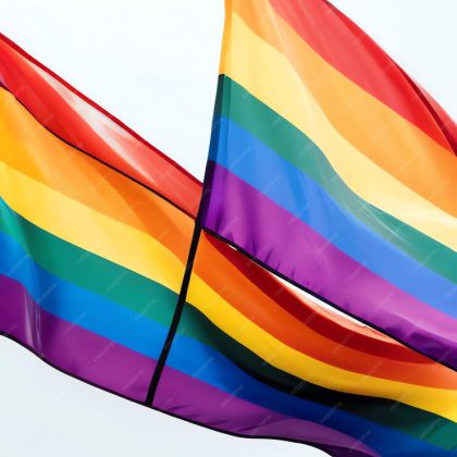 Le drapeau de la fierté des couleurs de l'arc-en-ciel est le drapeau du fier LGBTQ